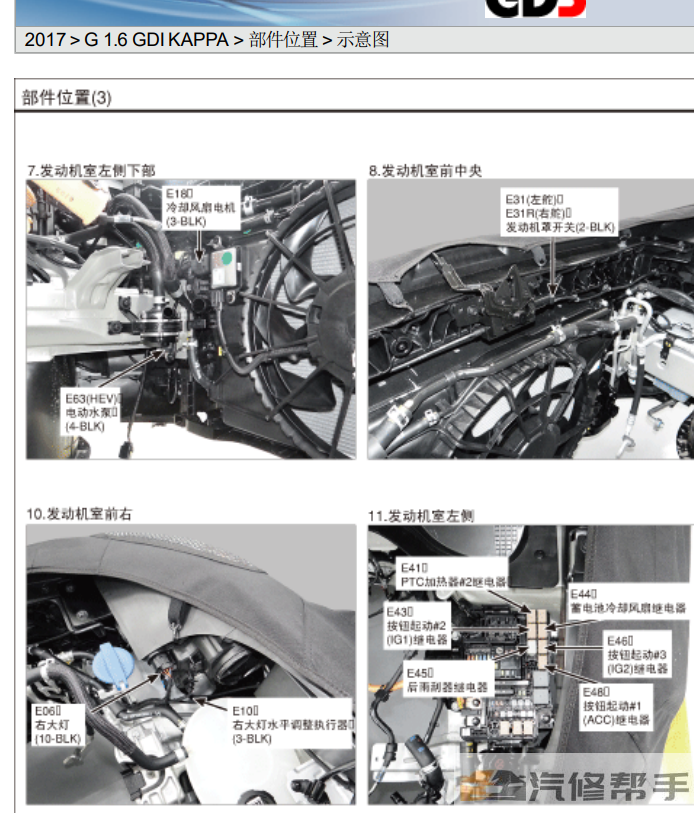 2017年款起亞極睿（Niro）G1.6混動(dòng)維修電路圖資料下載(圖3)