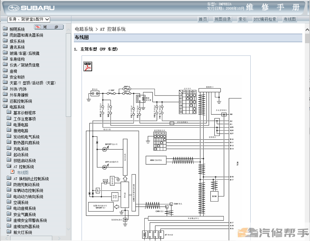 2009年款斯巴魯十代翼豹原廠維修手冊(cè)電路圖線路圖資料下載含發(fā)動(dòng)機(jī)變速箱正時(shí)