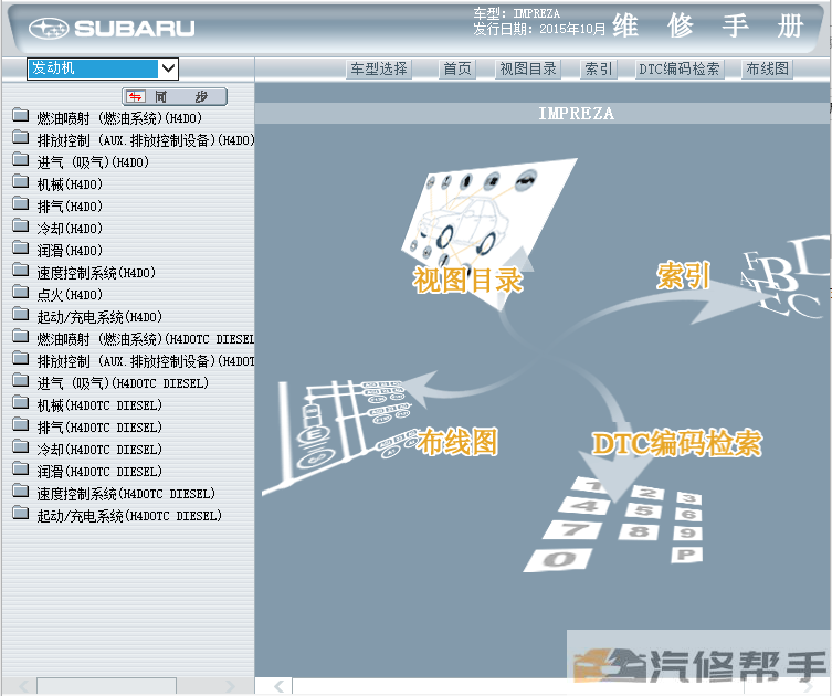 2016年款斯巴魯翼豹/XV原廠維修手冊(cè)電路圖線路圖資料下載（含發(fā)動(dòng)機(jī)變速箱正時(shí)）