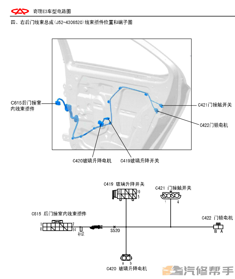 2013年款奇瑞E3 維修手冊(cè) 電路圖線路圖資料下載