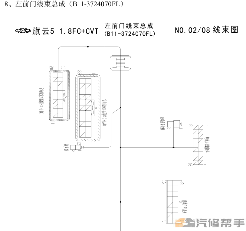 2013年款奇瑞旗云5 電路圖線路圖資料下載