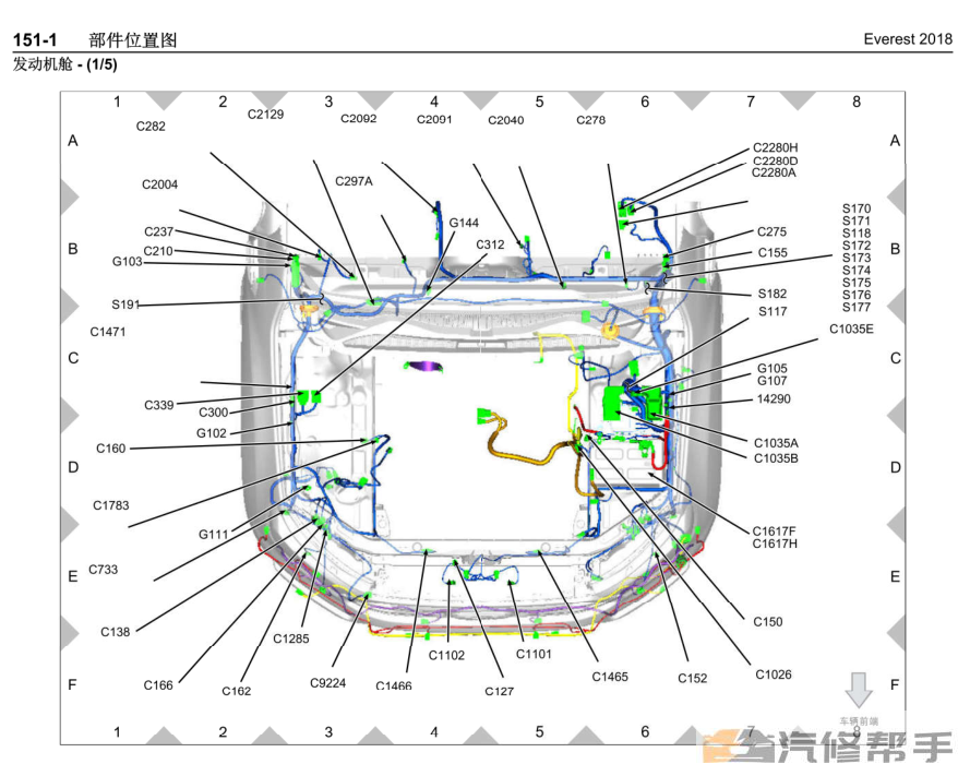 2018年款江鈴福特撼路者原廠維修電路圖線路圖資料下載