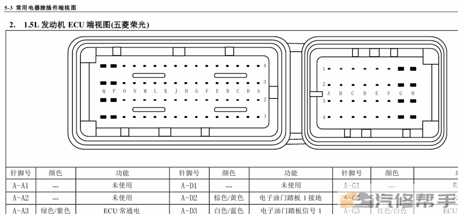 2013年款五菱榮光榮光S維修電路圖線路圖資料下載