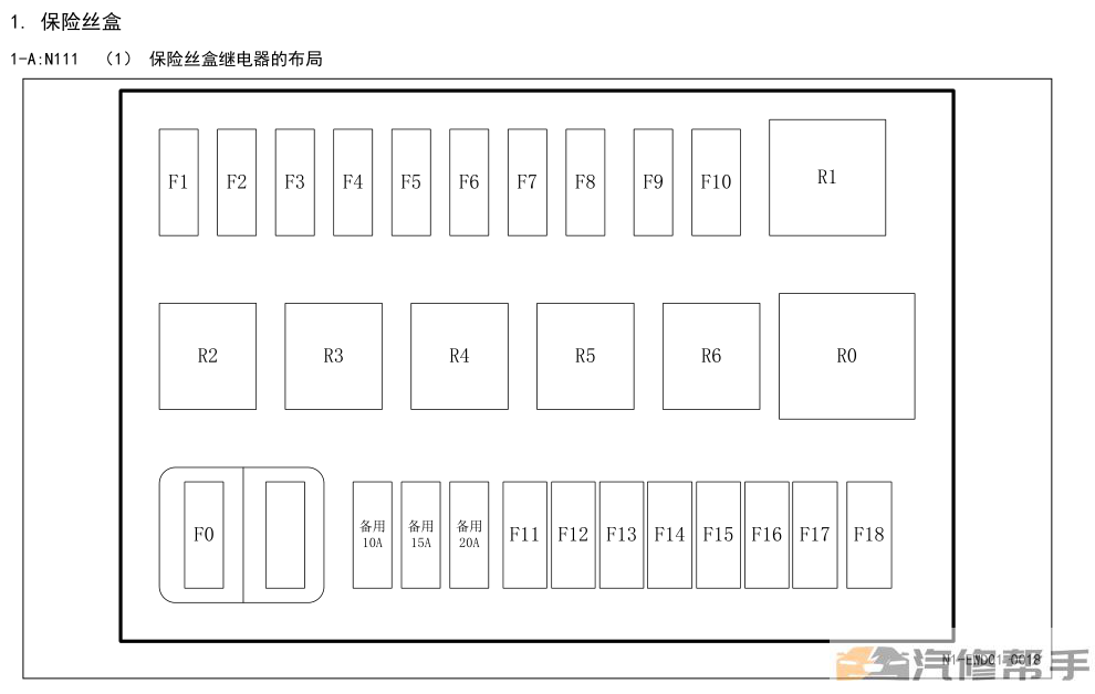 2015-2017年款五菱之光N111原廠電路圖線路圖資料下載