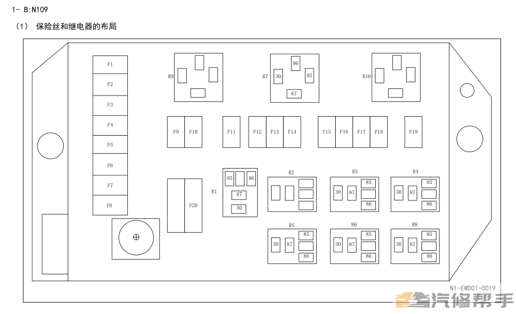 2014年款五菱之光電路圖線路圖資料下載（N111.N109底盤）