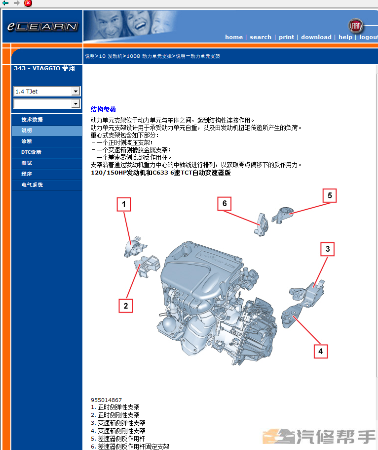 2012-2014年款菲亞特菲翔原廠維修手冊電路圖線路圖資料下載