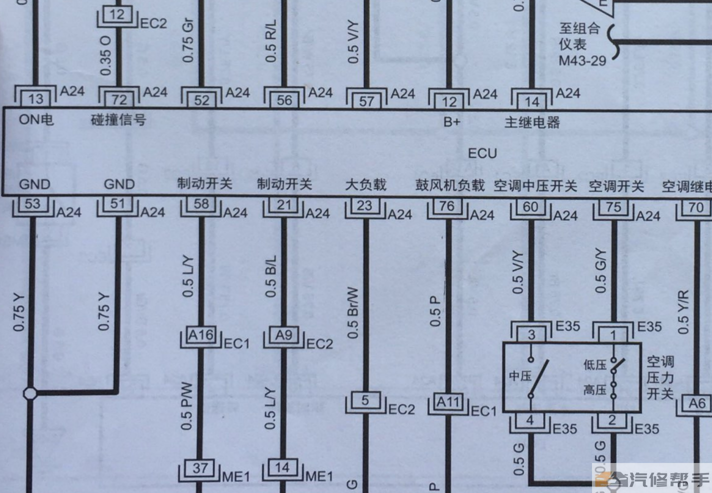 2014年款江淮瑞風(fēng)S3一代電路圖線路圖資料下載