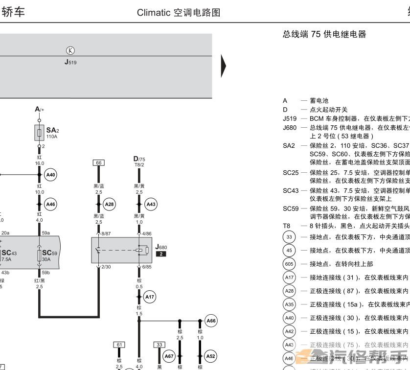 2008-2010年款斯柯達晶銳原廠電路圖線路圖資料下載