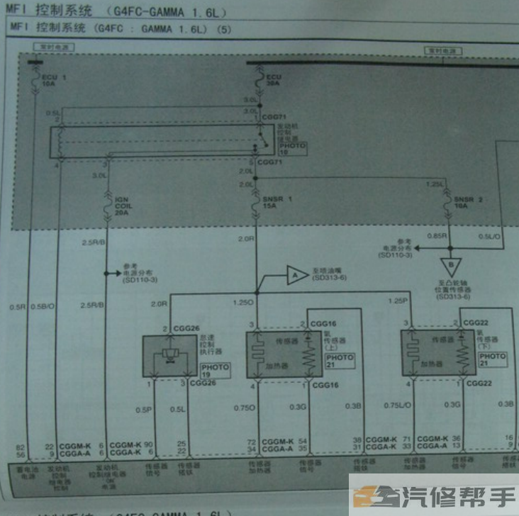 2009年款起亞福瑞迪1.6L電路圖線路圖資料下載