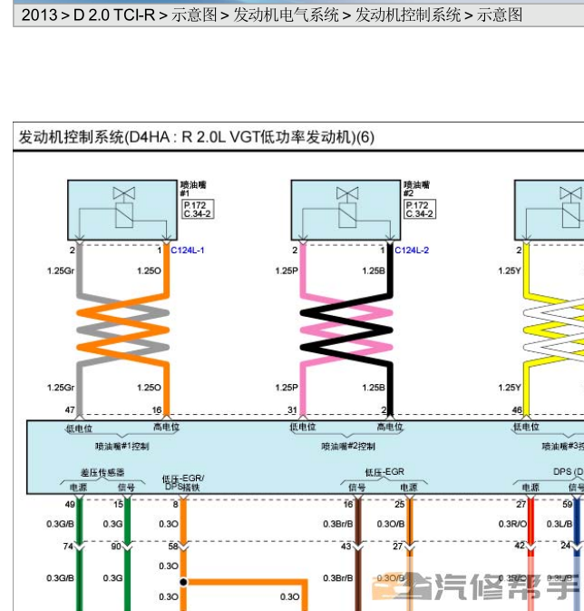 2013年款起亞索蘭托D 2.0 TCI-R原廠維修電路圖線路圖資料下載