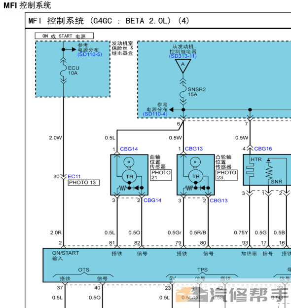 2012年款現(xiàn)代I30原廠電路圖線路圖資料下載