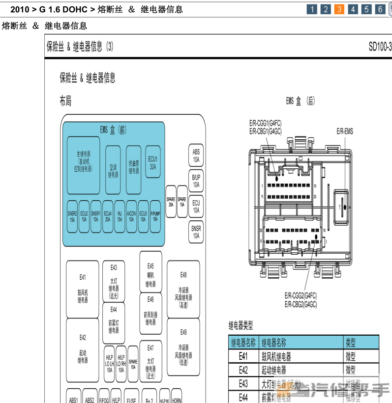 2010年款北京現(xiàn)代i30原廠電路圖線路圖資料下載