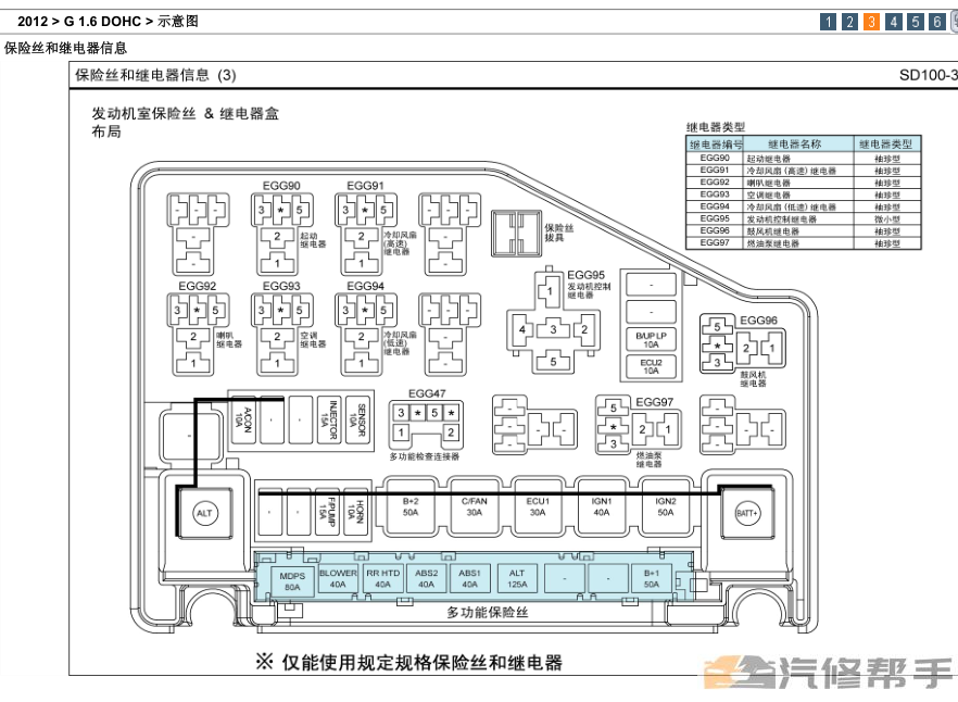 2012年款現(xiàn)代瑞納1.6L原廠維修手冊電路圖線路圖資料下載