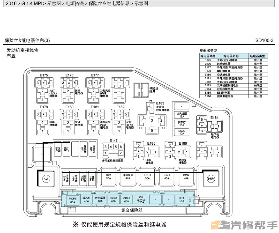 2016年款現(xiàn)代瑞納、瑞奕原廠電路圖線路圖資料下載