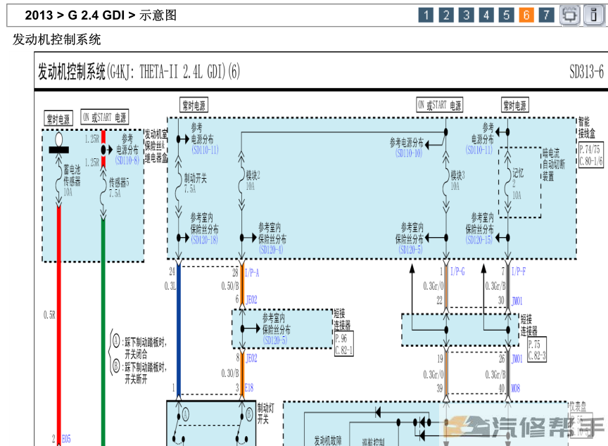 2013年款北京現(xiàn)代勝達(dá)2.4L原廠電路圖線路圖資料下載