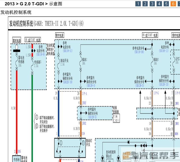 2013年款北京現(xiàn)代勝達(dá)2.0T原廠電路圖線路圖資料下載