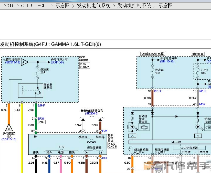 2015年款現(xiàn)代索納塔1.6T原廠維修手冊電路圖線路圖資料下載