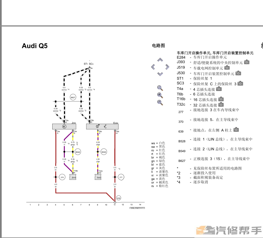 2018-2020年款奧迪Q5L原廠維修手冊電路圖線路圖資料下載