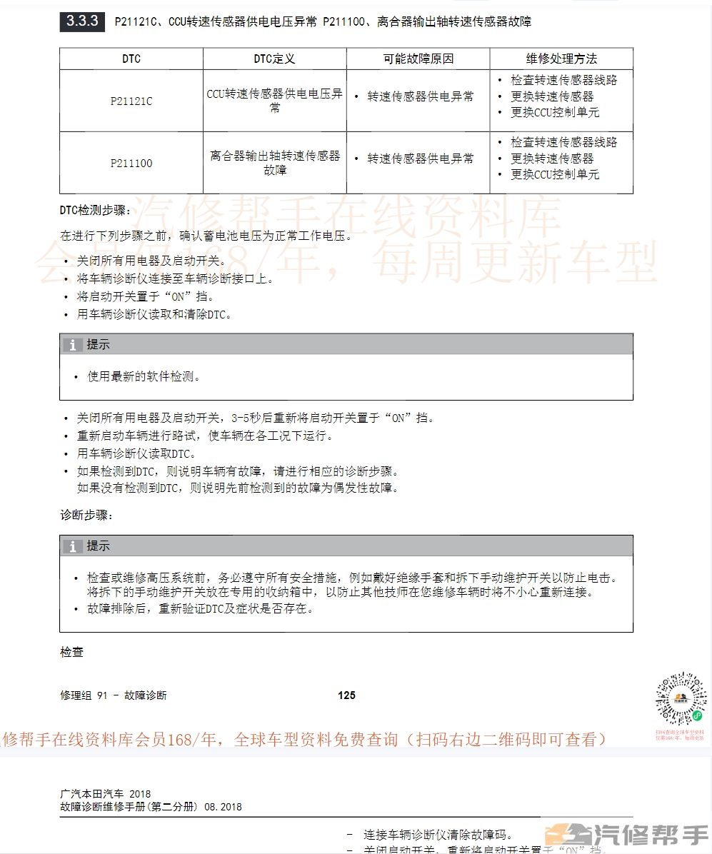 2019-2020年廣汽本田世銳原廠維修手冊電路圖線路接線圖資料下載