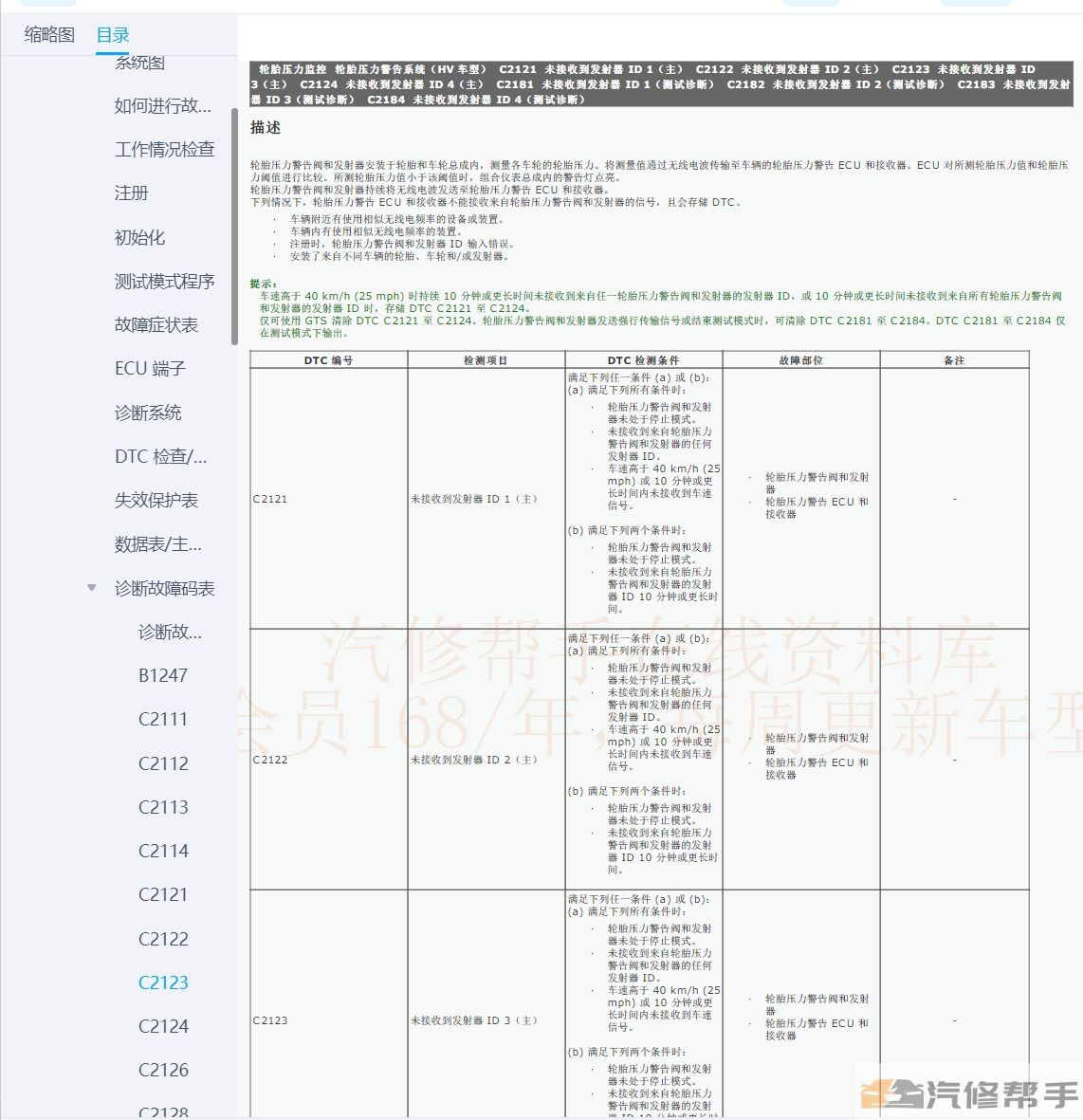 2019-2021年豐田卡羅拉雷凌維修手冊和電路圖資料下載